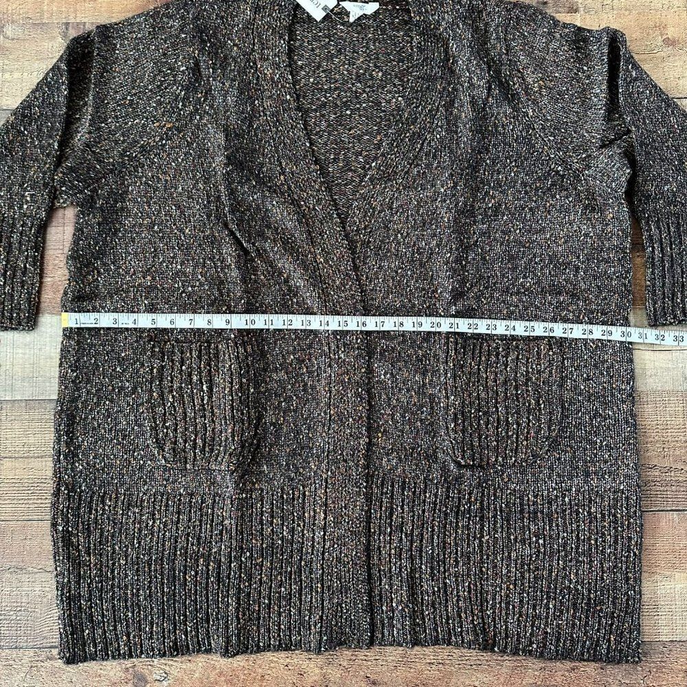 Terra & Sky Open Front Knit Cardigan in Black -3XL - Picture 2 of 10